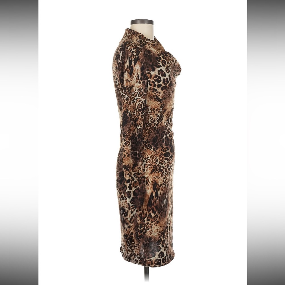 NWT Versona Animal Print Long Sleeve Dress - Picture 3 of 6